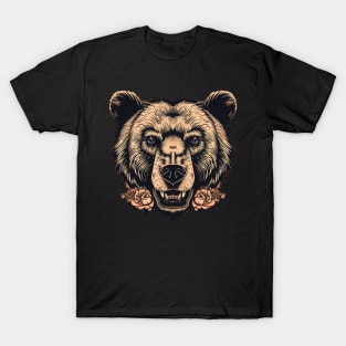 Vintage Grizzly Bear Head Tattoo T-Shirt